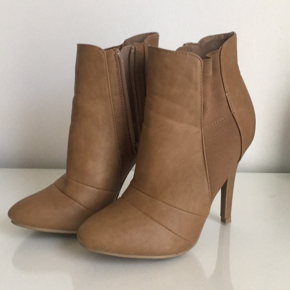 tan high leather boots
